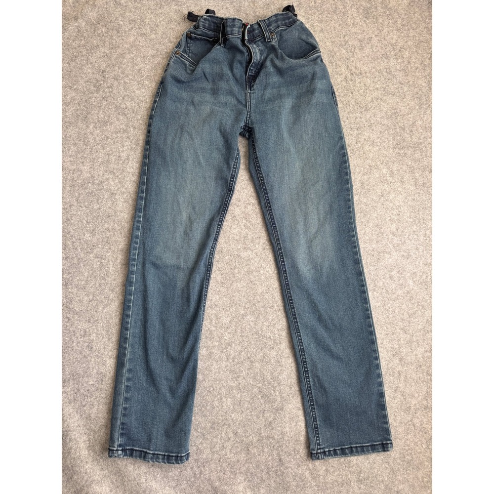 Levis Boys 514 Straight Fit Jeans 18 Reg Blue Denim Stretch Adjustable Waist